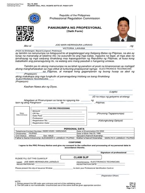 prc oath taking registration|PRC Initial Registration: How to claim PRC ID for new passers.